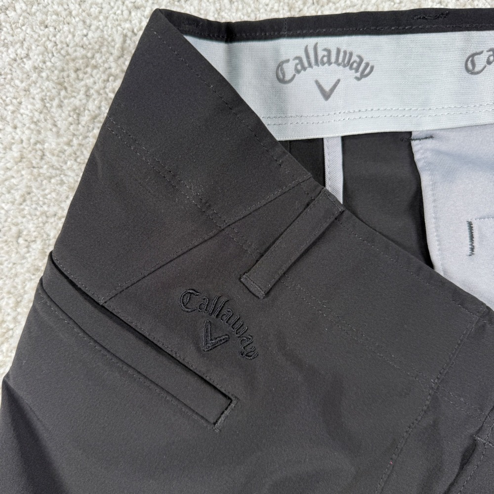 Callaway Golf Shorts Mens 44 Black Performance Stretch Flat Front Athletic